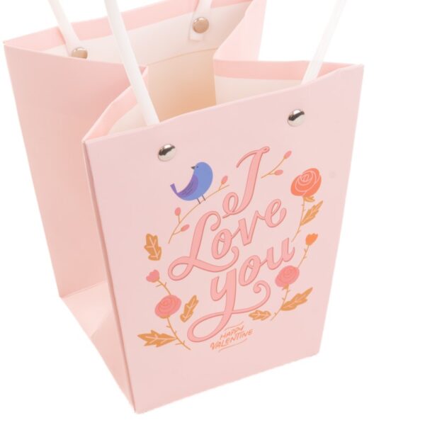 Torebka flower box z napisem I Love You 37cm YG1202