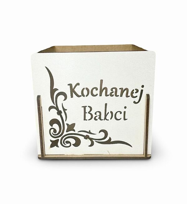 Pudełko upominkowe flower box drewniany kochanej babci
