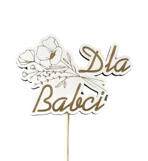 Pik topper bukiet z napisem dla babci - zestaw 10szt.